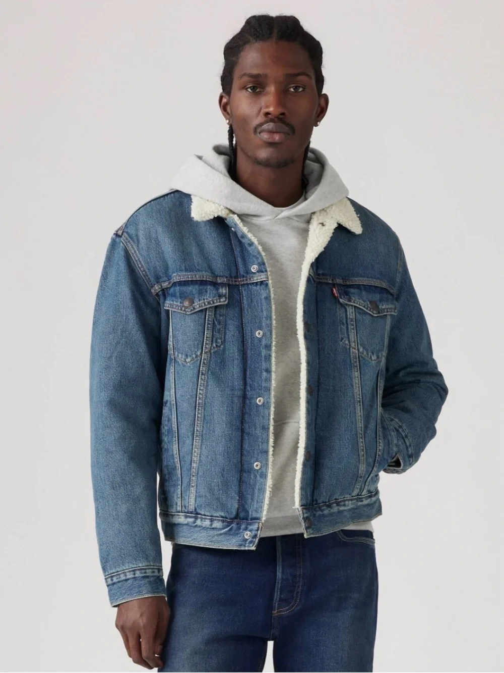 Levi's Sherpa-Lined Light Blue Denim Jacket